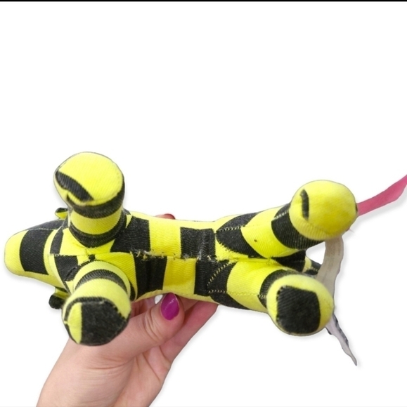 Victoria's Secret PINK Mini Dog Plush Collectible Dog Yellow Black Striped puppy - Picture 7 of 10